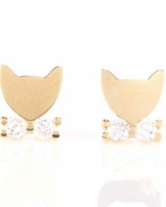 [제나벨라] 14K 18K골드 심플 데일리침귀걸이 폭스 귀걸이