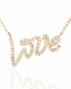 [제나벨라] 14K 18K 포인트 목걸이 블링 러브 목걸이