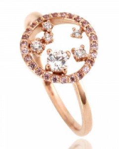 [제나벨라] 14K 18K 핑크 큐빅 반지 미엘 반지