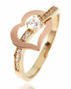 [제나벨라] 14K 18K 심플 하트 반지 미스티 반지