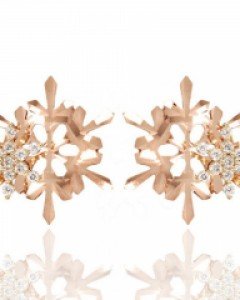 [제나벨라] 14K 18K골드 데일리침귀걸이 스노우 크리스탈 귀걸이