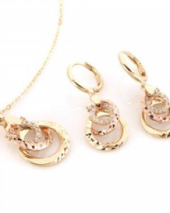 [제나벨라] 14K 18K골드 심플 귀걸이목걸이세트 엘리나 세트