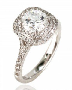 [제나벨라] 14K 18K 큐빅 화이트 반지 다이아나 반지