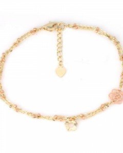 [제나벨라] 14K 18K골드 심플 여자두줄체인팔찌 로제토 팔찌