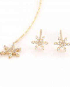 [제나벨라] 14K 18골드 귀걸이목걸이세트 피콜로 세트