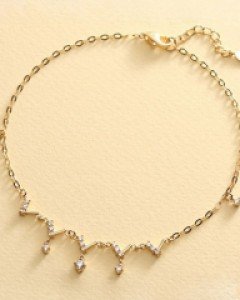 [제나벨라] 14K 18K골드 심플 여자체인발찌 템포 발찌