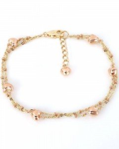 [제나벨라] 14K 18K골드 심플 여자두줄체인팔찌 제멜리 팔찌