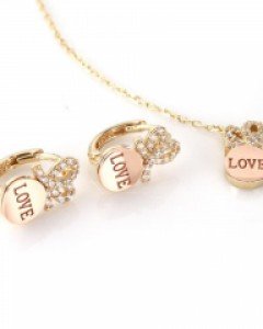 [제나벨라] 14K 18K골드 심플 귀걸이목걸이세트 세리오 세트