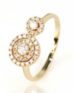 [제나벨라] 14K 18K 팬시 큐빅 반지 머핀 반지