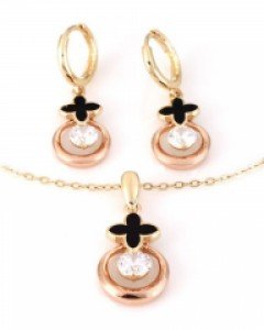 [제나벨라] 14K 18K골드 심플 귀걸이목걸이세트 애니마 세트