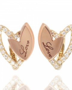 [제나벨라] 14K 18K 핑크골드 리본 원터치링 네브라 귀걸이