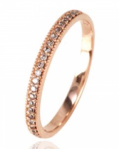 [제나벨라] 14K 18K 심플 큐빅 미스링 샤인 핑크 반지