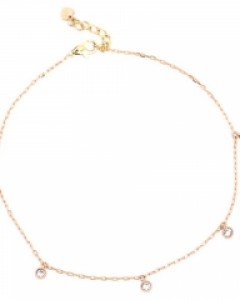 [제나벨라] 14K 18K골드 심플 여자체인발찌 블링 큐빅 발찌