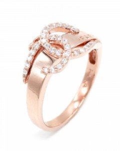 14K 18K 핑크골드 미스링 핑크 비첼 반지