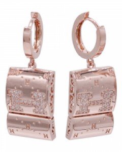 제나벨라 14K 18K 골드 명품스타일 원터치 핑크 에레나 귀걸이