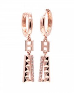 제나벨라 14K 18K 핑크골드 원터치 귀걸이 핑크 로젤 귀걸이