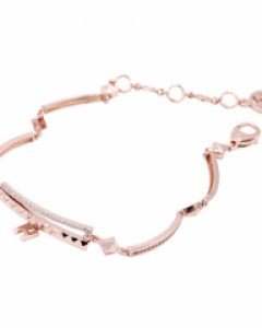 14K 18K 핑크골드 스틱팔찌 핑크 로젤 팔찌