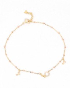 [제나벨라] 14K 18K골드 심플 여자체인발찌 아로니 발찌