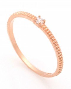 [제나벨라] 14K 18K 미스링 핑크 윙클스 반지