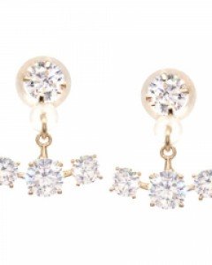 [제나벨라] 14K 18K 데일리 귀걸이 징글 큐빅 귀걸이