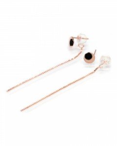 [제나벨라] 14K 18K 데일리 아이템 로즈골드 롱 체인귀걸이 룬 드롭 귀걸이