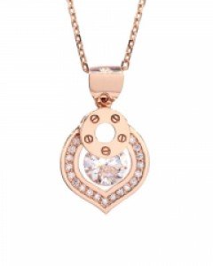 제나벨라 14K 18K 골드 명품스타일 데일리 핑크 예이다 목걸이