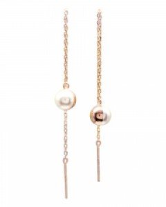 [제나벨라] 14K18K 데일리 진주 귀걸이 세미서클 진주 귀걸이