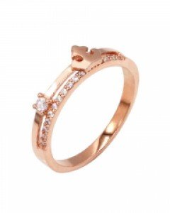 14K 18K 핑크골드 미스링 목걸이 반지 세트핑크 록센 반지