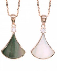 제나벨라 14K 18K 골드 포인트 데일리 핑크 자개 목걸이