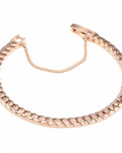 [제나벨라]14K 18K 골드 핑크 커브 체인 팔찌