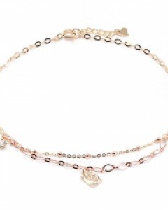 앤지 두줄 체인 발찌