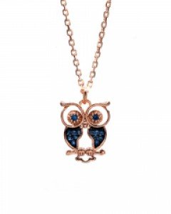 [제나벨라] 14K 로즈골드 블루 소와 목걸이
