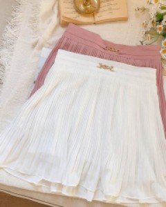 그리핀 금장장식 플리츠스커트 a1490