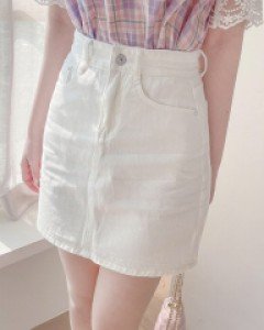 다비드 베이직 면스커트 a1461