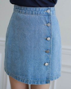 랩단추청*skirt/m6520