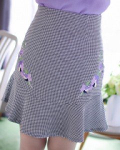 봄라인체크*skirt/m6272