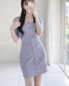 메리미 스퀘어 트위드 원피스 a2435