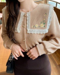 (30%)네모 카라 가디건 a0953