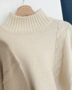 츄러스 꽈배기 반목 폴라 니트 a2577