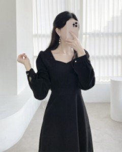 다이앤 실루엣 하트넥 롱 원피스 a2583