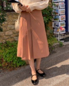 A line cotton skirt