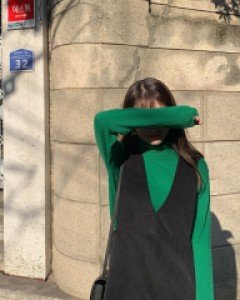 Cashmere high neck knit