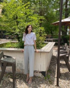 Sand pastel pants (linen)