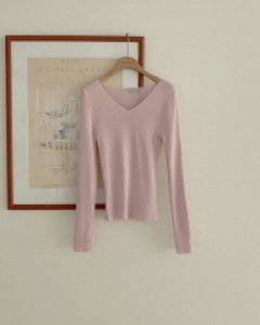 [1+1 discount / madekoko] mood v ribbed knit / 5color