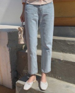 Humming light denim pants