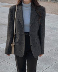 Almond Wool single jacket