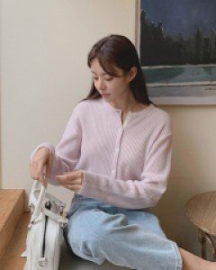 Taping Cashmere Cardigan