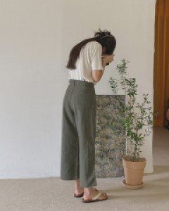 Wood Cool Linen Pants
