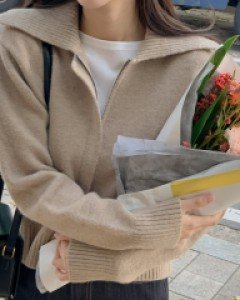 Leah Kara knit zip-up