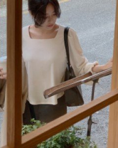 Velvet Square Blouse